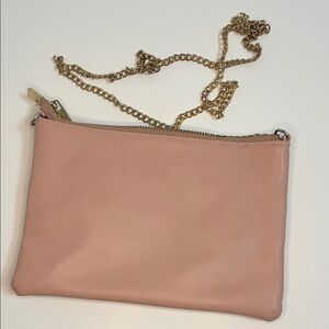 Elegant Pink Leather Clutch